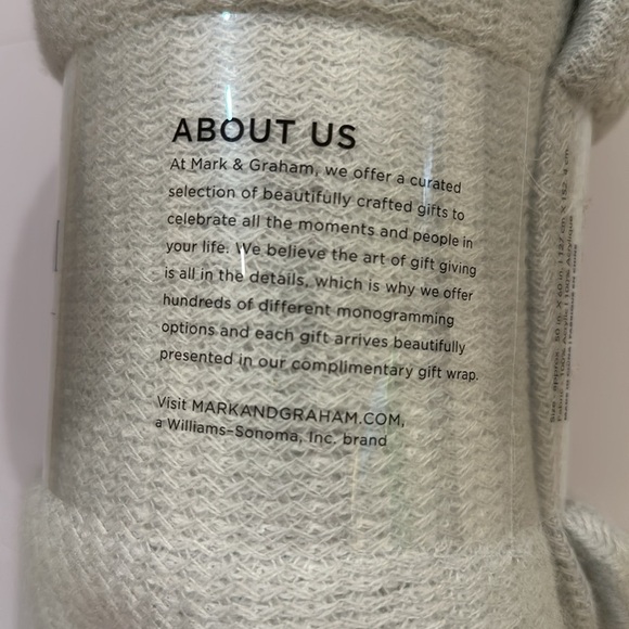 Mark & Graham Grey Throw - Picture 2 of 4